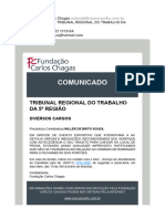 Comunicado - Tribunal Regional Do Trabalho Da 5 Região