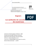 Expose - Cours - Les Methodes de Caracterisations Des Materiaux