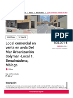 Comercial en Venta en Avda DEL MAR URBANIZACIÓN SOLYMAR - LOCAL 1 0 29639, Málaga, BENALMÁDENA - Aliseda Inmobiliaria
