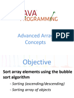 Advanced Array Concepts - Bubble Sort