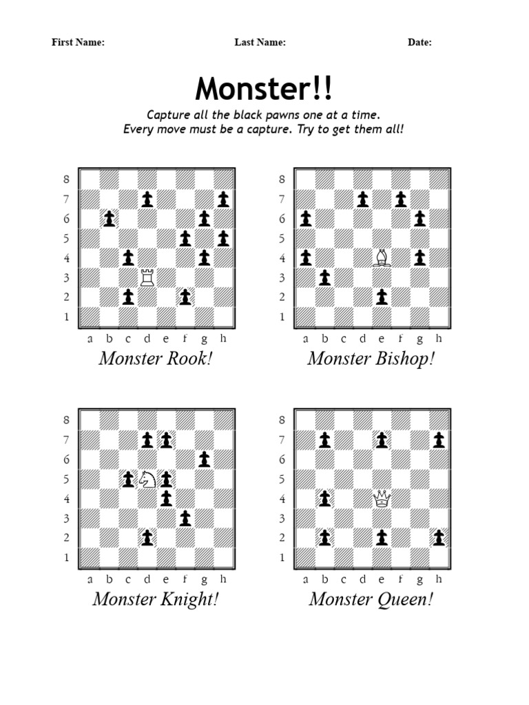 Monster Chess Puzzles PDF