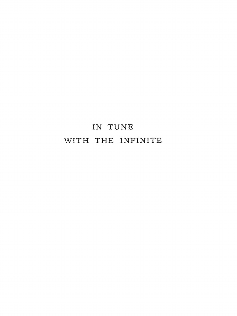 In Tune With The Infinite | PDF