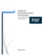 Cours Mathématiques Appliquées PDF