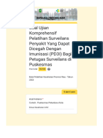 Soal Ujian Komprehensif Pelatihan Surveilans Penyakit Yang Dapat Dicegah Dengan Imunisasi (PD3I) Bagi Petugas Surveilans Di Puskesmas