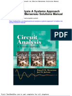 Circuit Analysis a Systems Approach 1st Edition Mersereau Solutions Manual