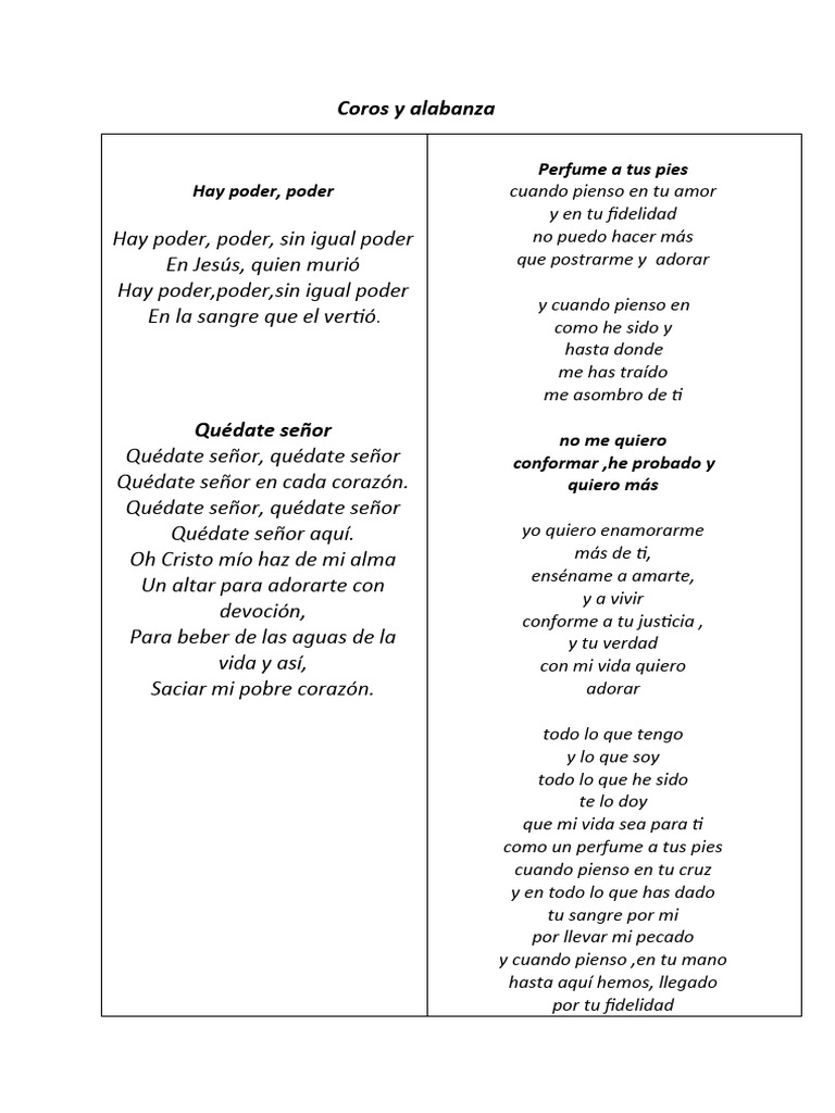 Coros Y Alabanza Pdf