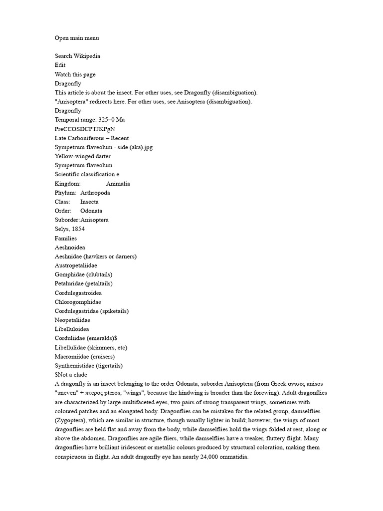 Dragonfly | PDF | Dragonfly | Insects