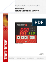 Microprocessor Temperature Controller MP-888: Guidance - Supplement To The Manual of Instructions