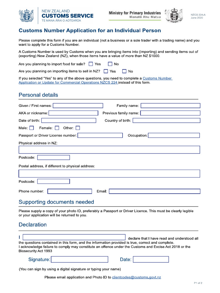 Customs Printed | PDF