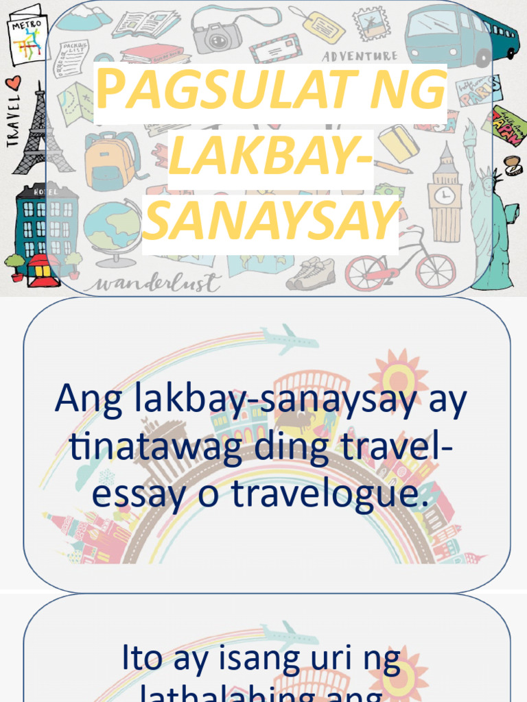 Lakbay Sanaysay at Pictorial Essay | PDF