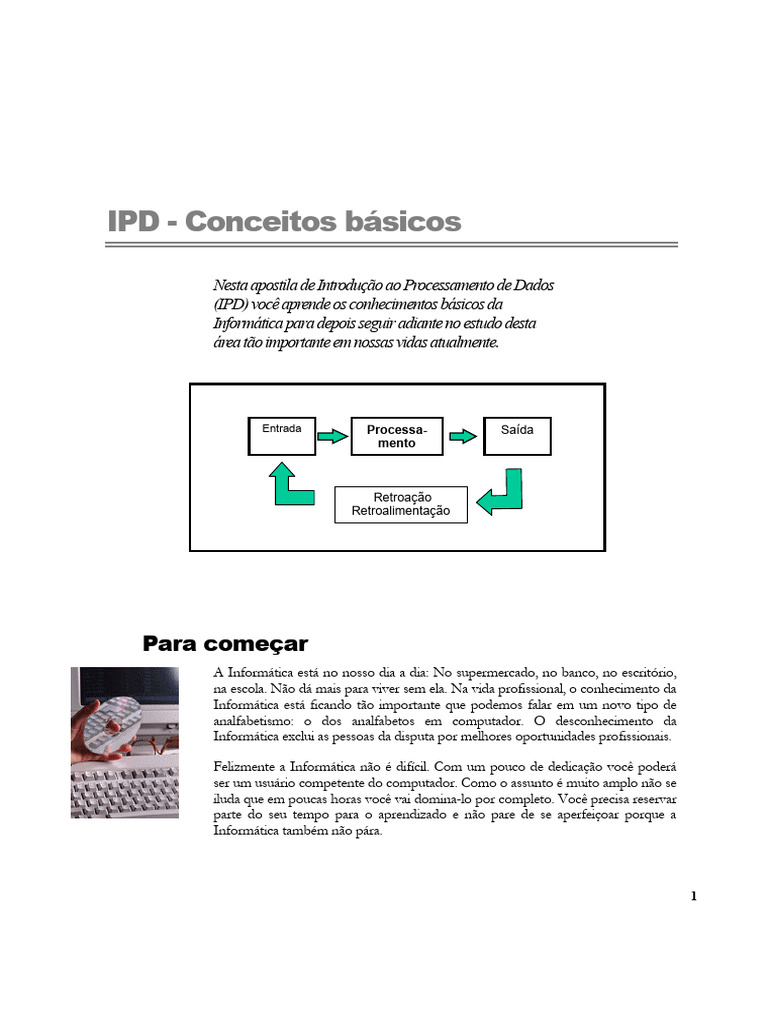 Introdução ao Processamento de Dados | PDF | PCs (computadores ...
