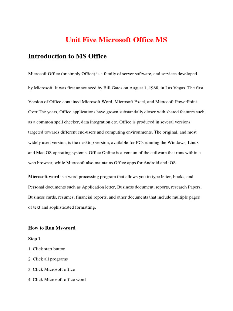 Microsoft Word Basics and Features Guide | PDF | Microsoft Office ...