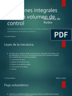 Relaciones Integrales para Un Volumen de Control: Mecánica de Fluidos