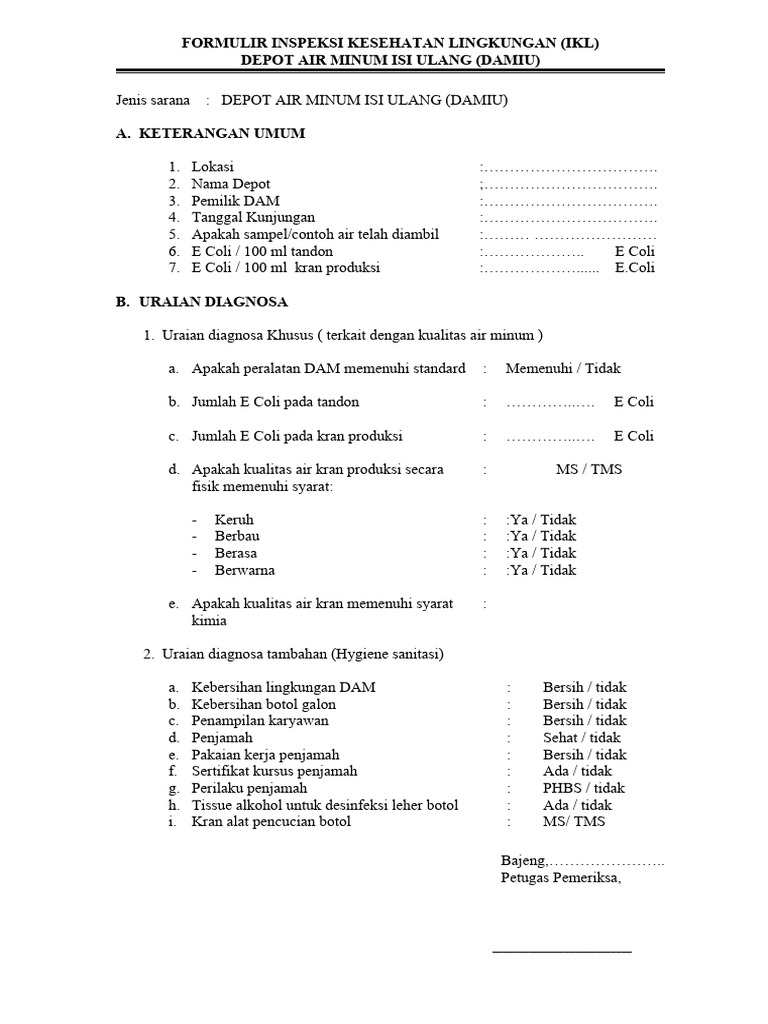 Format DAMIU | PDF | Teknologi & Rekayasa