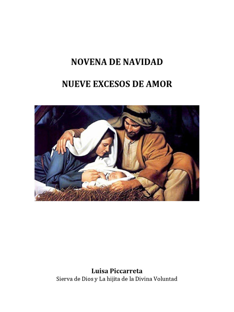Novena de Navidad Nueve Excesos de Amor PDF Amor Creencia