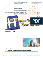 Chapter V Tourism and Hospitality Organization