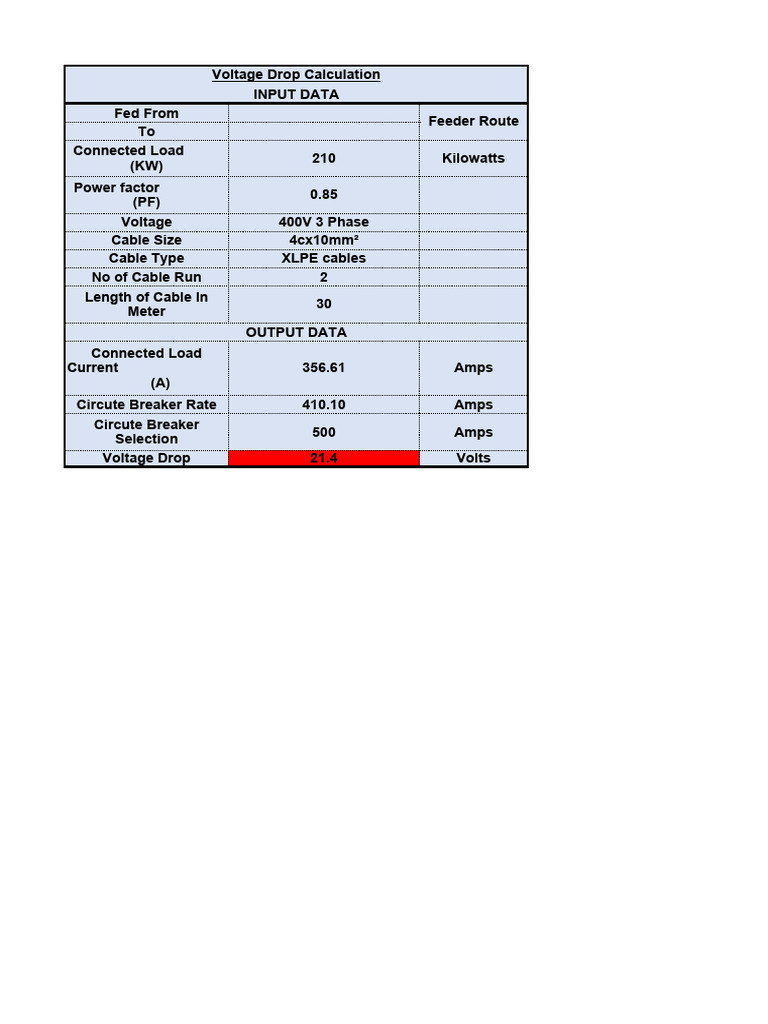 Voltage Drop Calculation Guide | PDF | Electric Power | Power Engineering