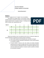 Lista de Exercícios 5 - Roteirização