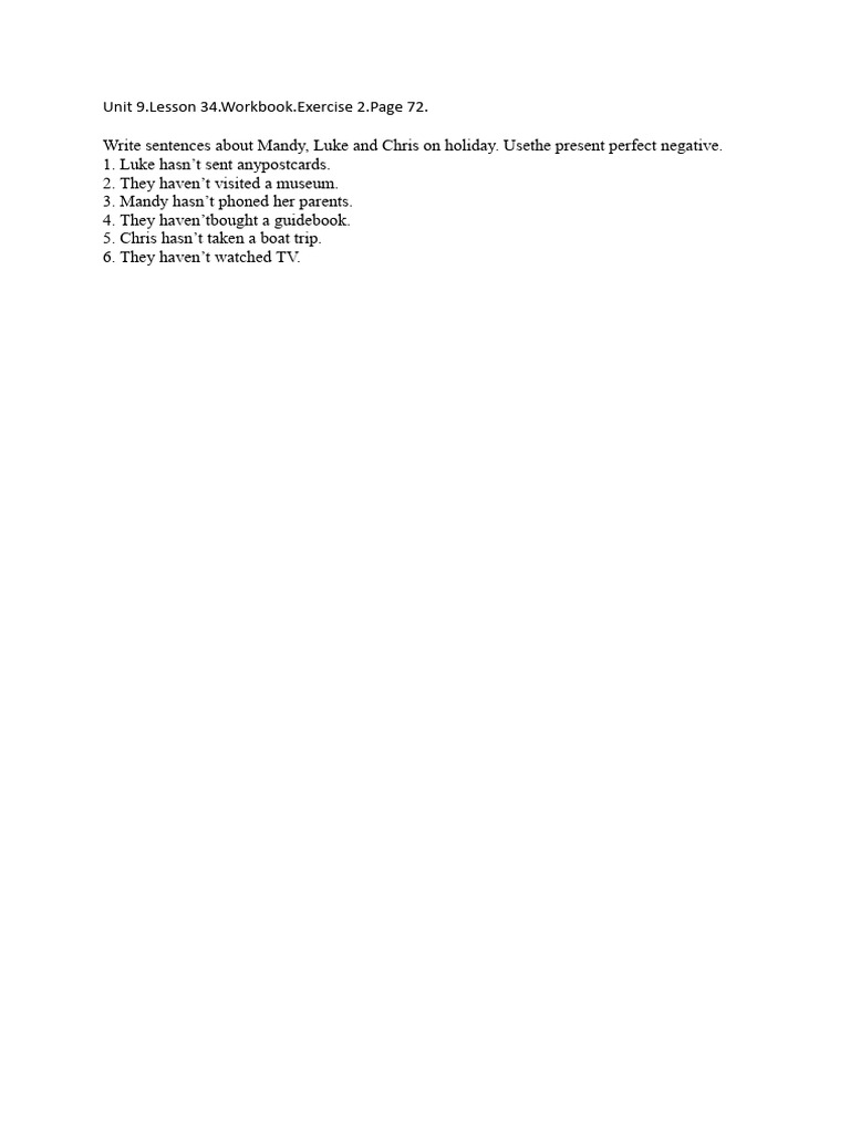 unit 9 lesson 2 workbook