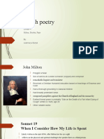 British Poetry: Milton, Dryden, Pope