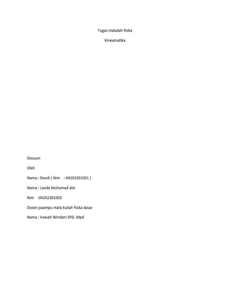 Tugas Makalah Fisika | PDF | Metode & Bahan Ajar | Sains & Matematika