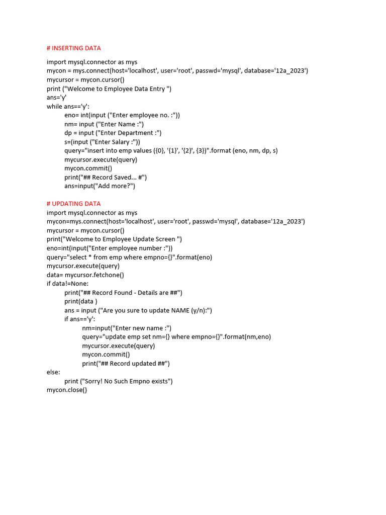 Mysql Queries For 2 Tables Practical | PDF | Computing | Data