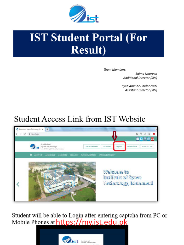 IST Student Portal for Results Access | PDF | Computers | Technology ...