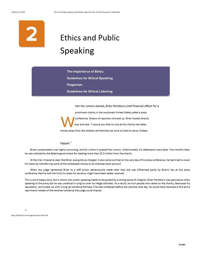 The Art of Public Speaking 13th Edition Chapter 2 | PDF | Plagiarism ...