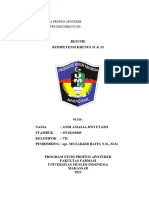 Resume Kompetensi Khusus 31 & 33: Praktek Kerja Profesi Apoteker Bidang Industri (Gelombang Iii)