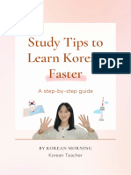 Free Guide Study Tips To Learn Korean Faster