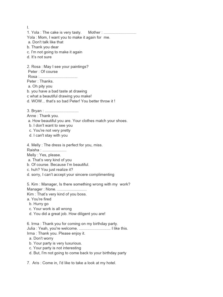 Soal Appreciation | PDF