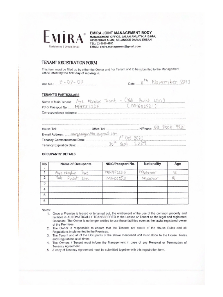 Emira Joint Management Body | PDF