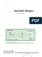 Clearing Bank Cheques