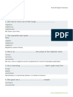 Parts of Speech Exercise