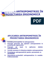 Aplicarea Antropometriei in Proiectarea