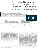 14.etninių Lietuvių Tautinis Sąjudis Ir Lietuvių Tautos Atgimimo Pradžia
