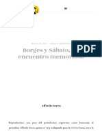 Borges y Sábato, Un Encuentro Memorioso ǀ Alfredo Serra
