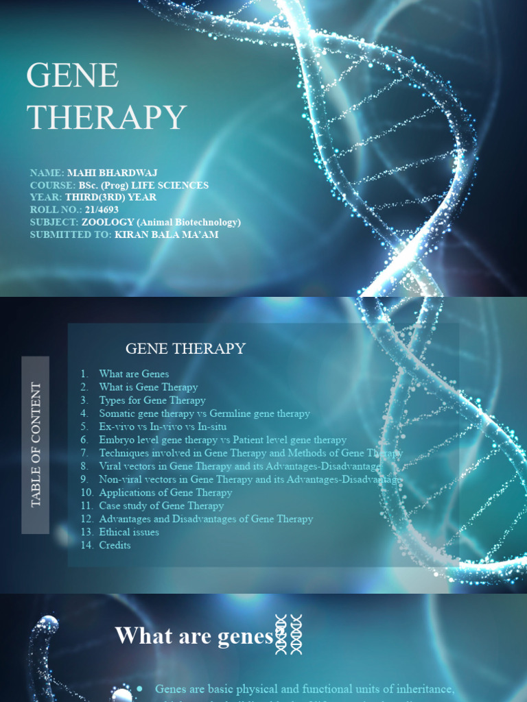 Overview of Gene Therapy Techniques | PDF | Gene Therapy | Viral Vector