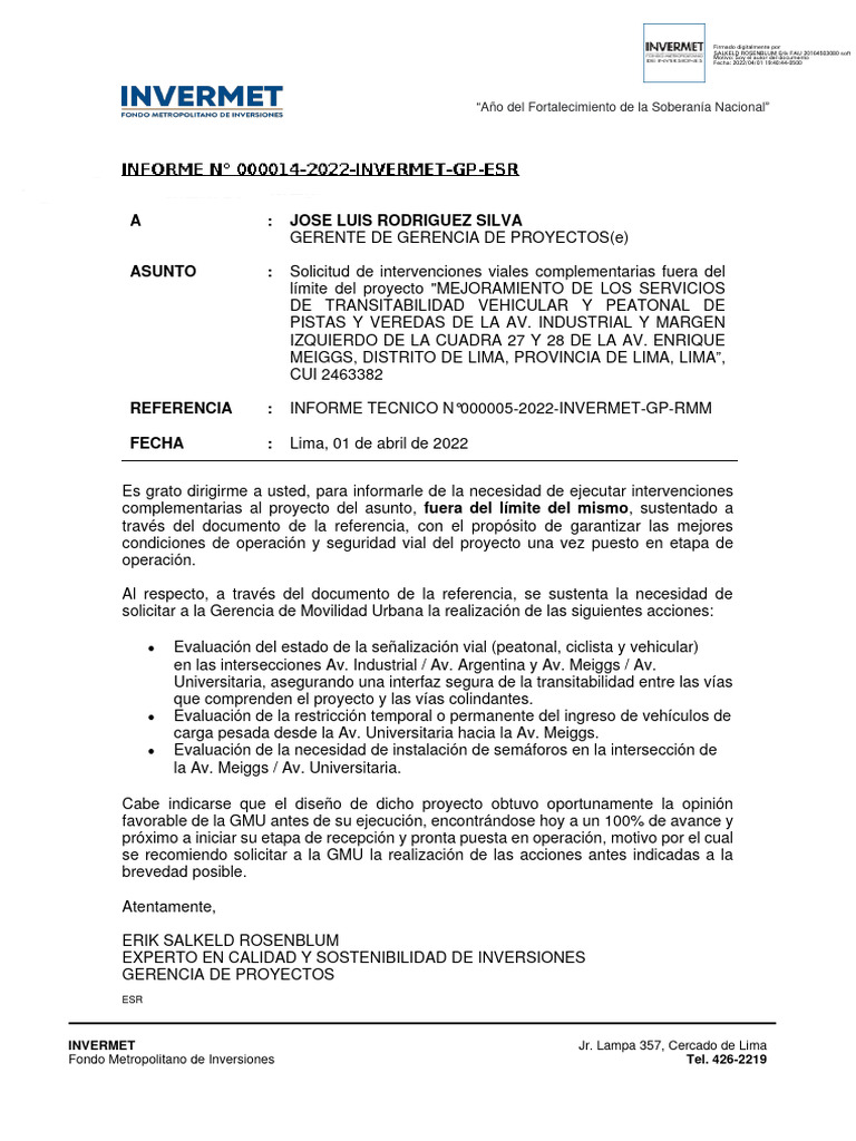 PROYECTO IVERMET | PDF | Lima