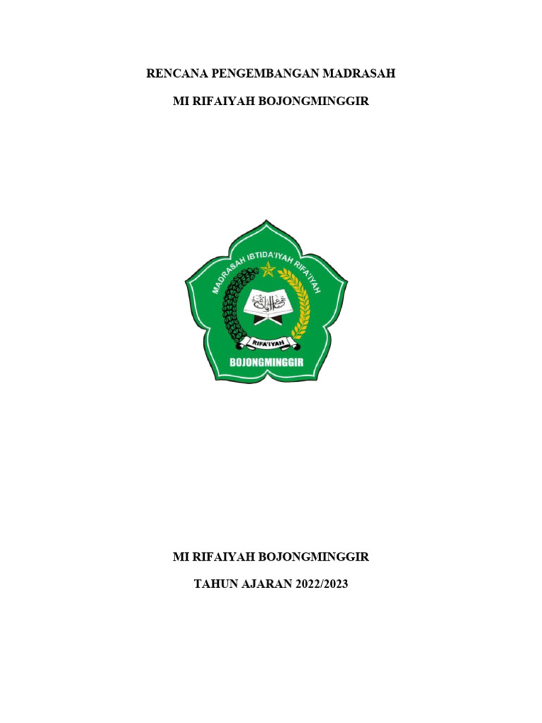 Rencana Pengembangan MI Rifaiyah | PDF