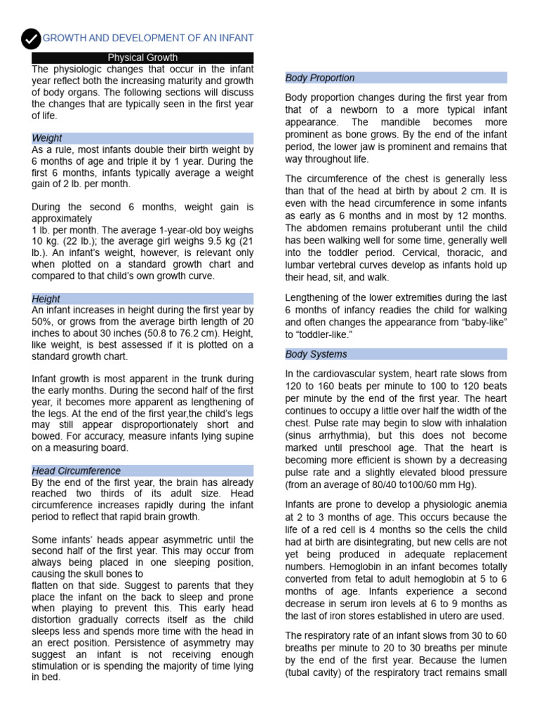 Infant Growth and Development Milestones | PDF | Infants | Tooth