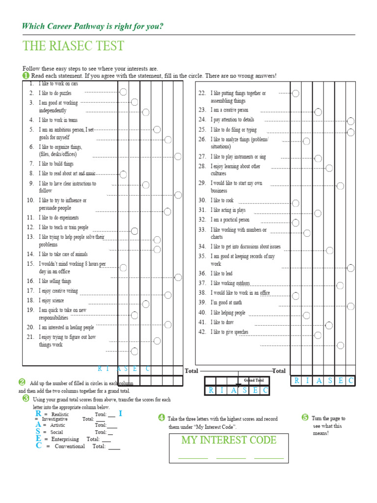 Riasec Pdf Business Engineering