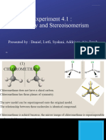 Experiment 4.1 Chirality and Stereoisomerism