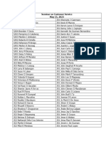 List of Personnel To Answer Training Impact Evaluation On Seminar On Customer Service
