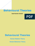 Behavioural Theories