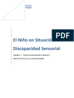 UNIDAD 1 - El Niño en Situación de Discapacidad Sensorial