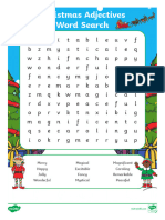 Christmas Adjectives Wordsearch