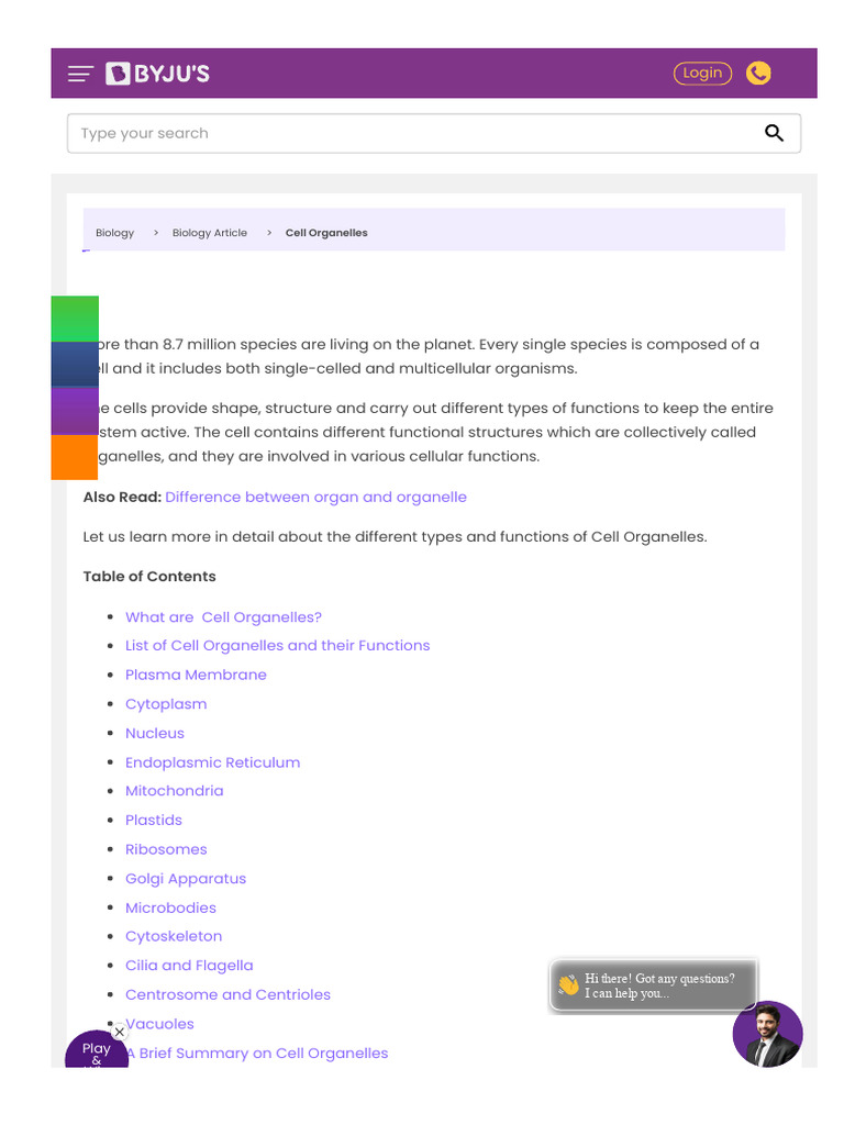 STRUCTURE AND FUNCTION OF CELL ORGANELLES PDF BSC 1ST YEAR NOTES visual data 7