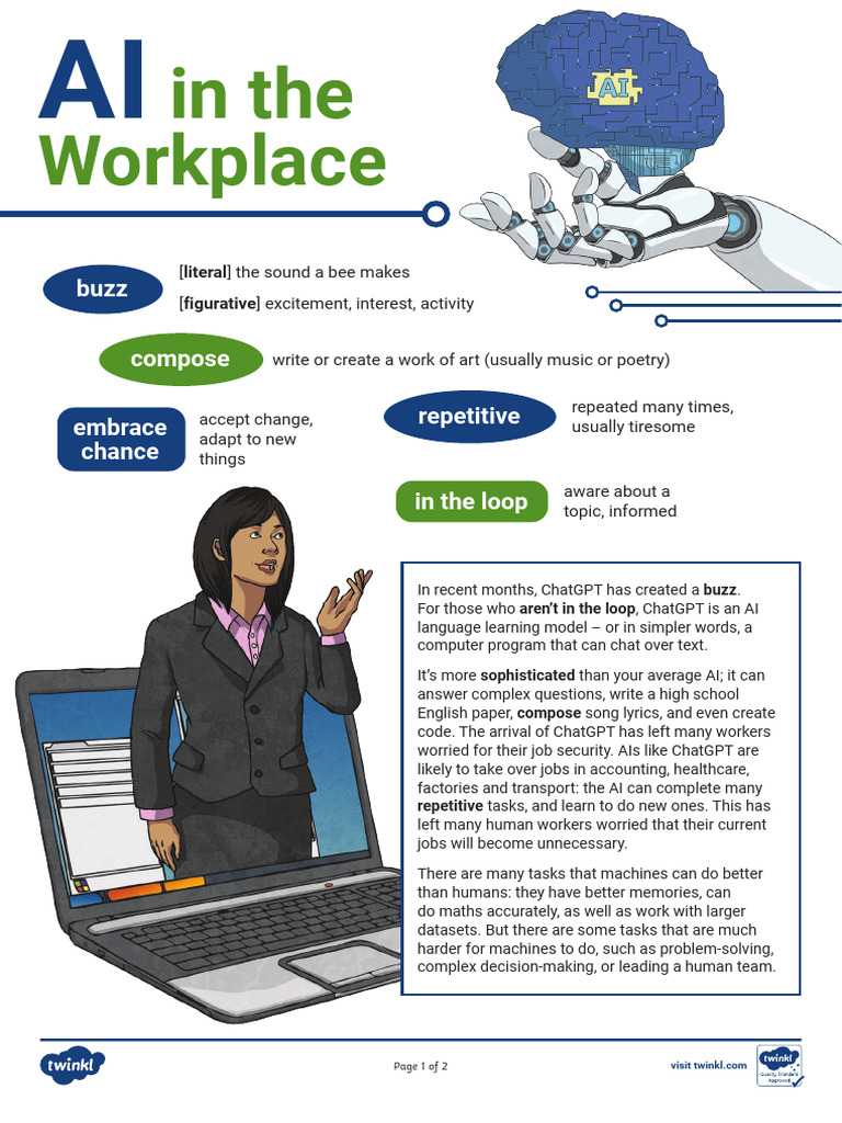 Ai In The Workplace Pdf English As A Second Or Foreign Language