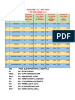 Aec Hindi Mil Time Table - Semester I